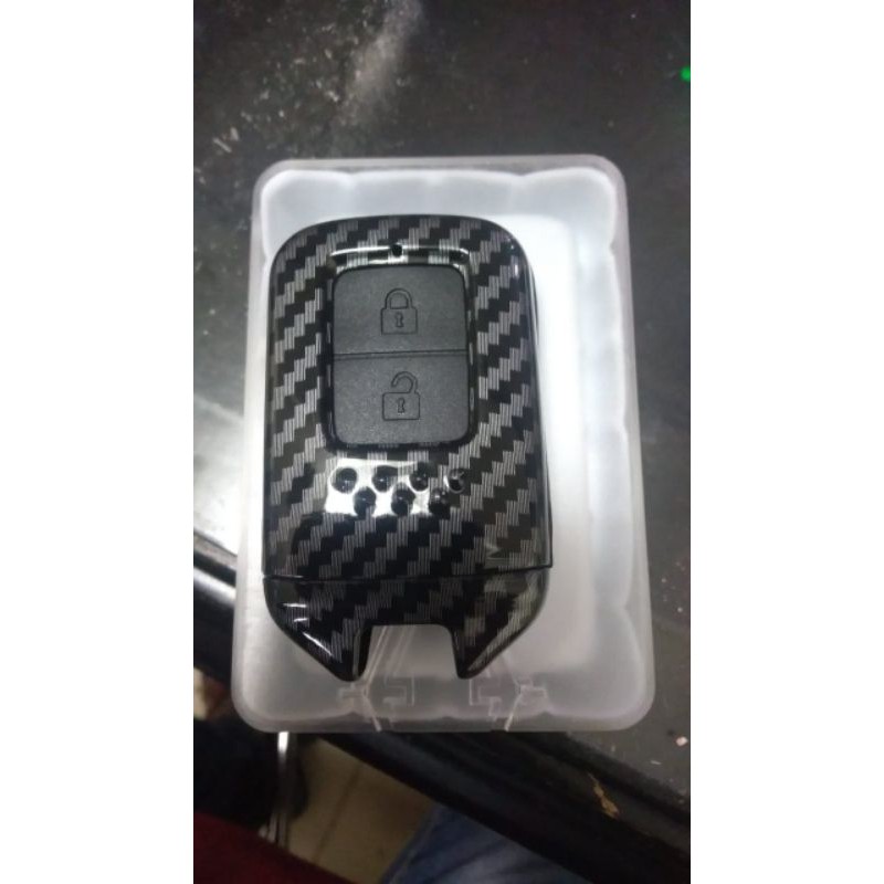 CASING KERAS sarung cover kunci remote honda hrv / jazz 2014 carbon karbon SILIKON MERAH DAN HITAM