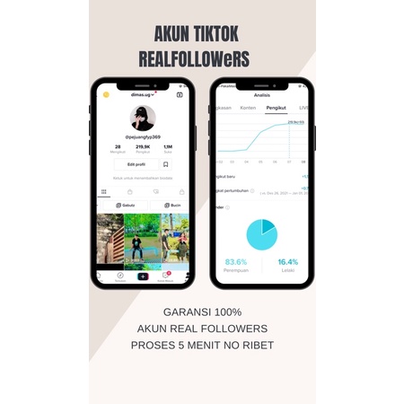 AKUN TIKTOK MURAH 100k-500K FOLLOWERS