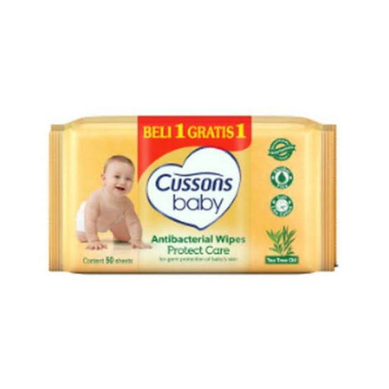 Cussons Baby Wipes 50s + 50s - Cussons Baby Wipe 50s Free 50s - Cusson Tissue Basah Bayi 50s+50S - Tissu Basah Bayi Dual Pack