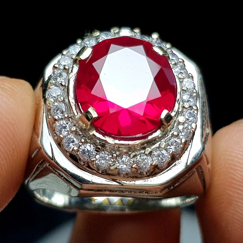 Cincin merah siam asli bangkok cincin merah delima garansi asli