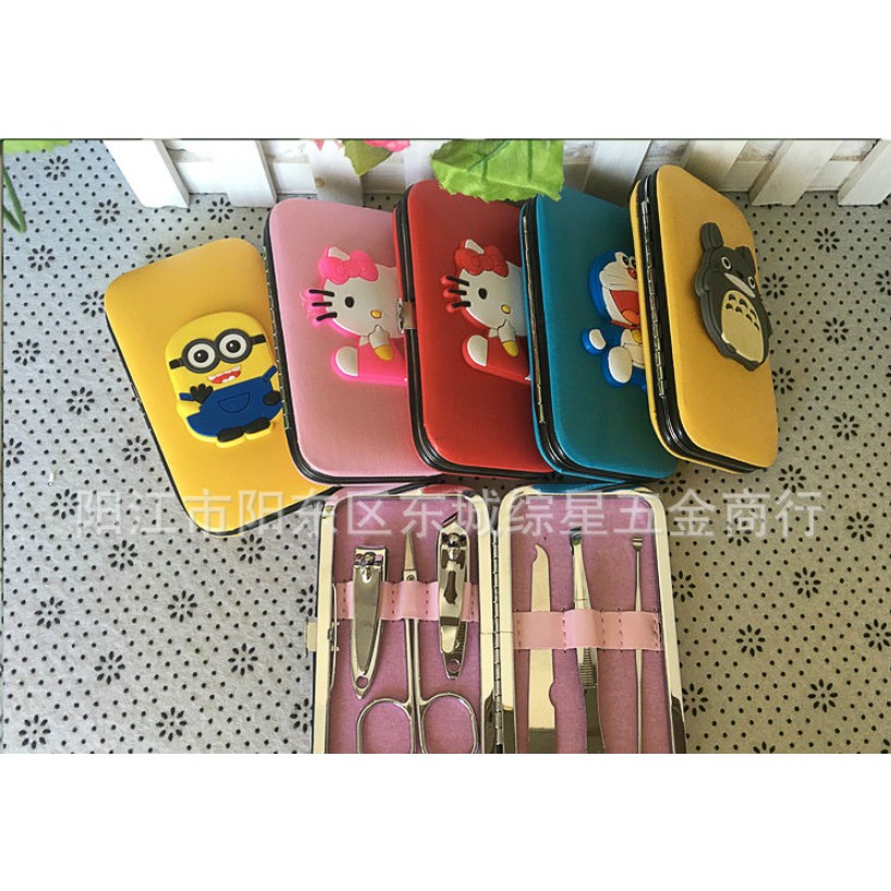 &lt;^ SJA ^&gt; Set Gunting Kuku Manicure / Pembersih Kuku  7 IN 1 DOMPET 1 SET