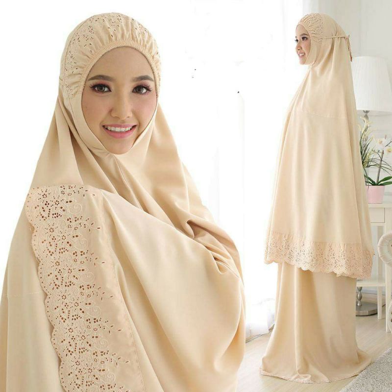 Mukena Dewasa Jumbo Full Renda KD  SITI FATIMAH // Model Terbaru Bahan Katun Premium Renda // Best Seller