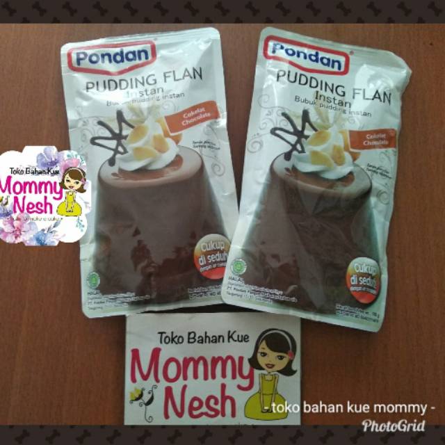 

Pondan puding flan coklat premix