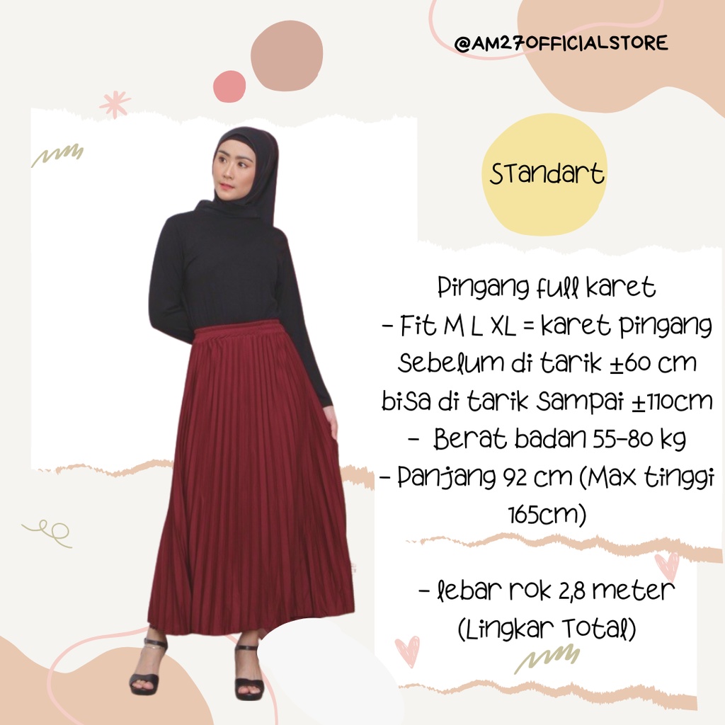 ROK PLISKET PANJANG PREMIUM MAYUNG REMAJA DEWASA JUMBO