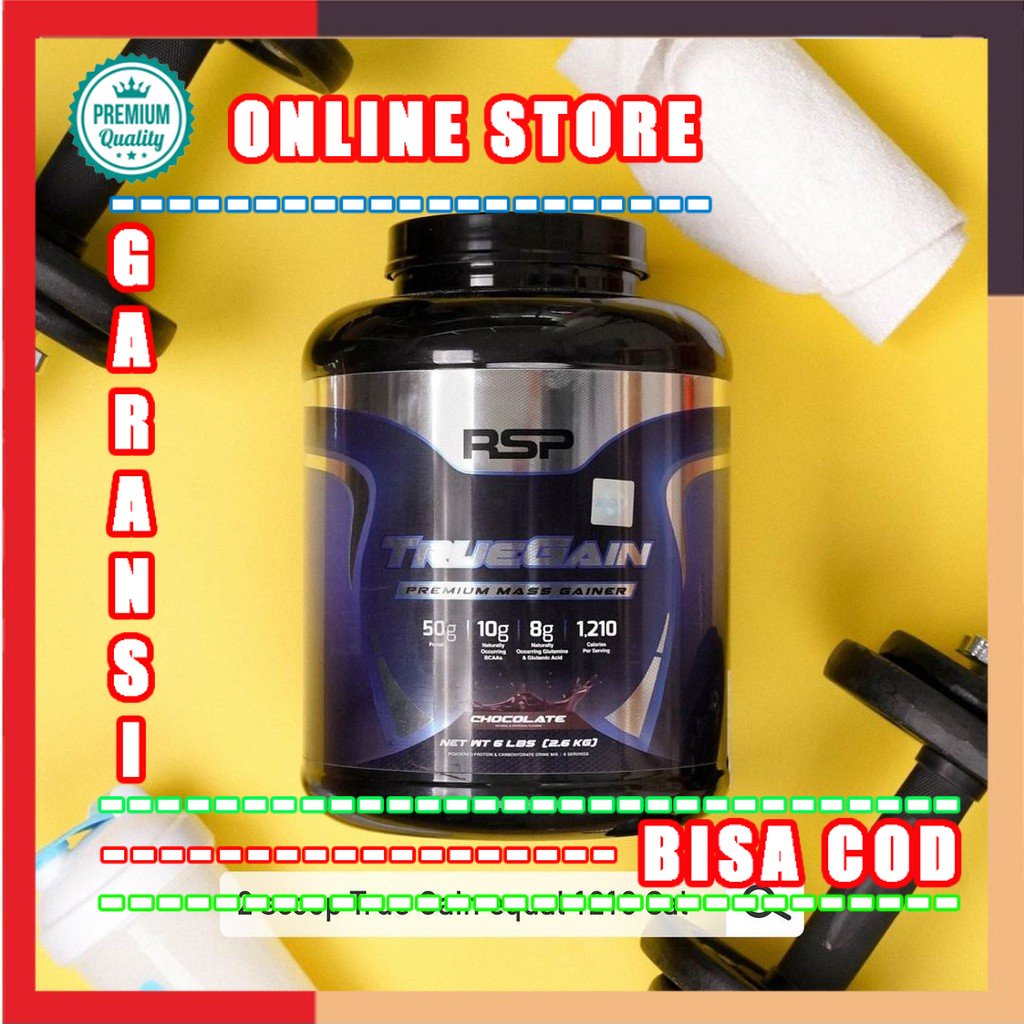 RSP True Gain 6 Lbs Premium Mass Gainer rsp truegain  - Gainer Berat Badan dan Massa Otot Lean Mass 