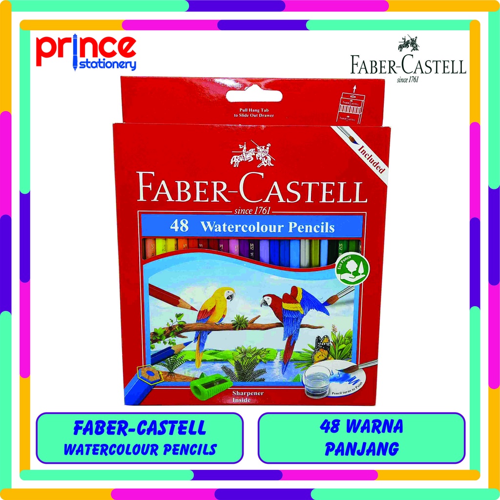 

FABER CASTELL WATERCOLOUR PENCILS 48 WARNA PANJANG