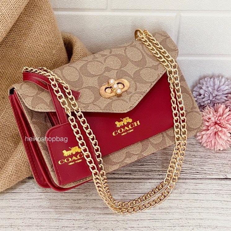 tas wanita shoudler sling bag import selempang - COACH VIORA 3RUANG • GT.40684