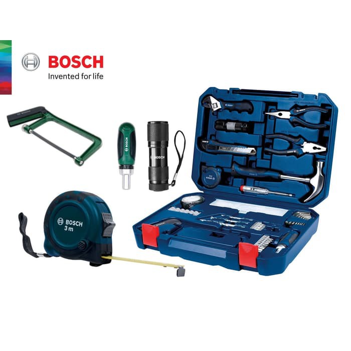 Bosch 108 Pcs Alat Pertukangan Multi Function Household Tool Kit