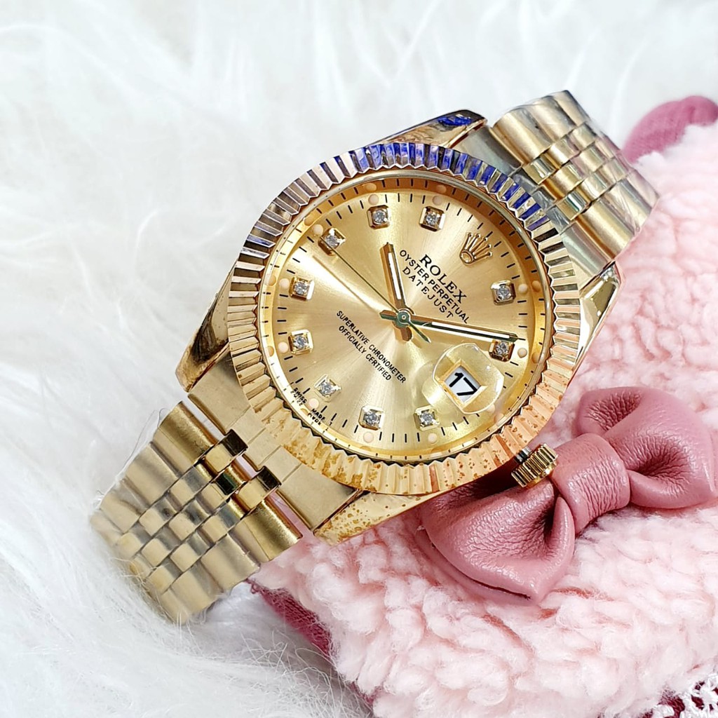 Jual Jam Tangan Rolex Pria Rantai Gold Indonesia Shopee Indonesia