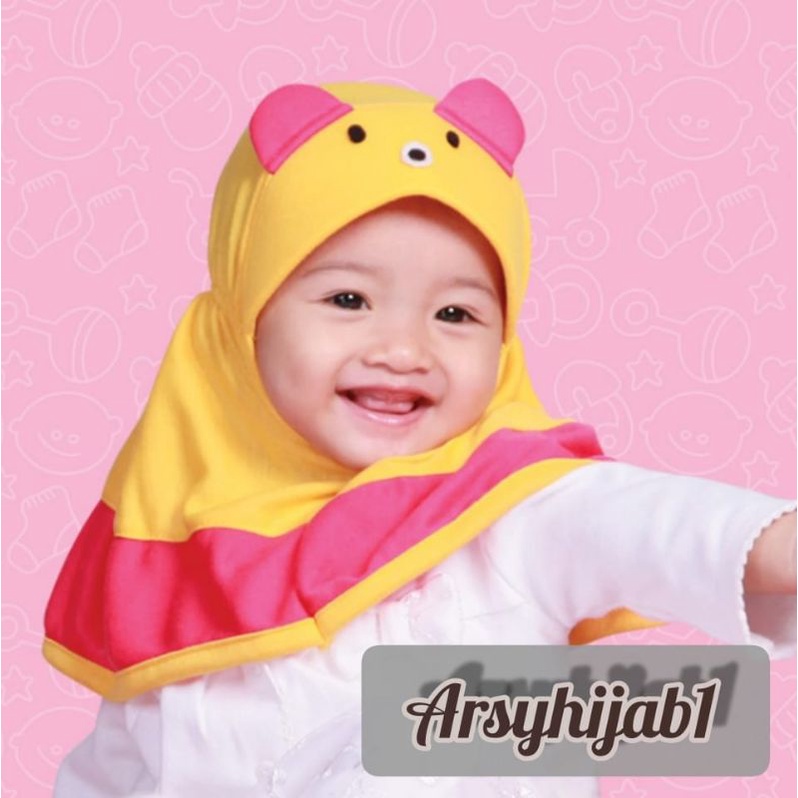 jilbab anak bayi motif panda