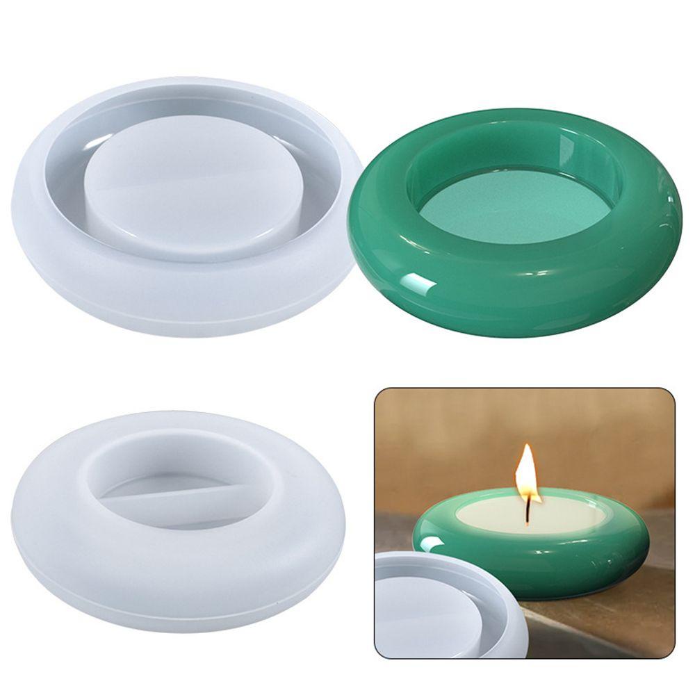 Top Candlestick Mold Perlengkapan Pernikahan Cetakan Kue Cetakan Epoxy Resin Coaster Tray Silicone Mold