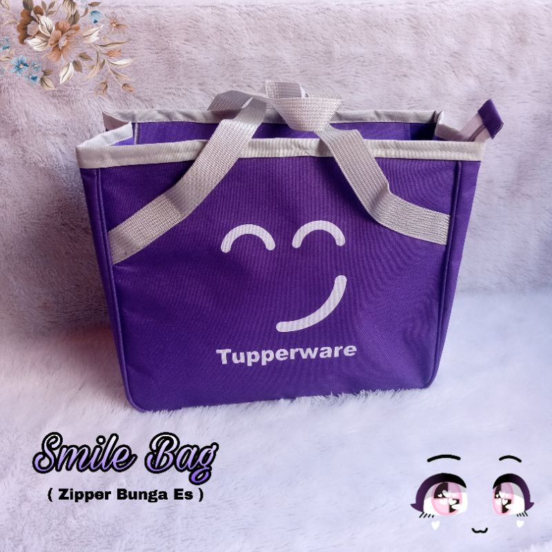 Tas smile tuppy/ smile Tupperware bag/ tas bekal smile bunga es