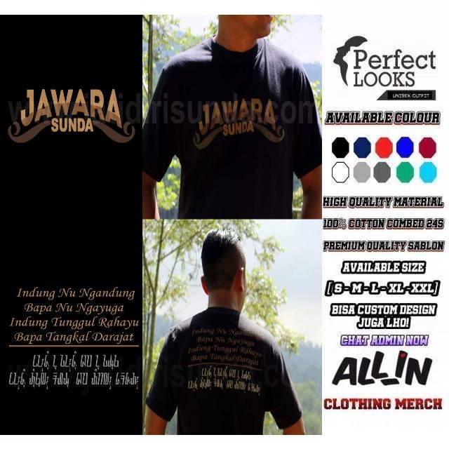 KAOS DISTRO SUNDA JAWARA SUNDA INDUNG NU NGANDUNG KAOS JAWARA SUNDA KUALITAS DISTRO