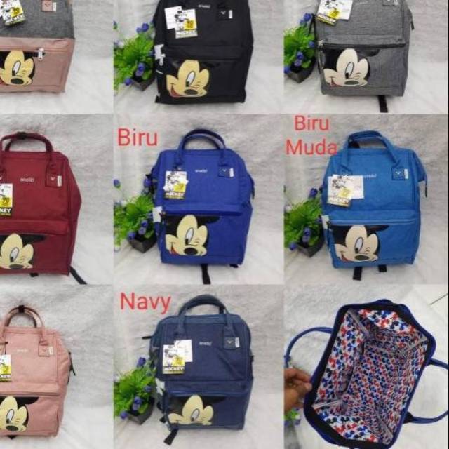 BEST ORIGINAL PREMIUM MULTIFUNGSI RANSEL ANELLO DISNEY MICKEY LARGE WANITA