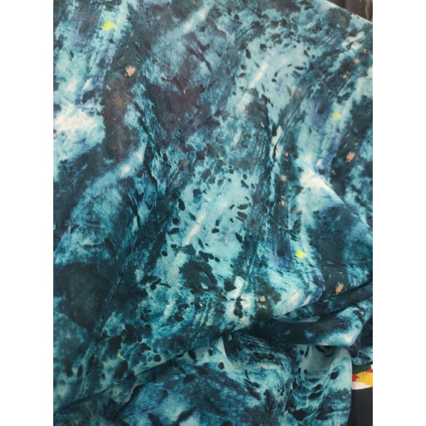 Bahan kain meteran Ceruty motif Sc314Ay harga per 0,5 meter