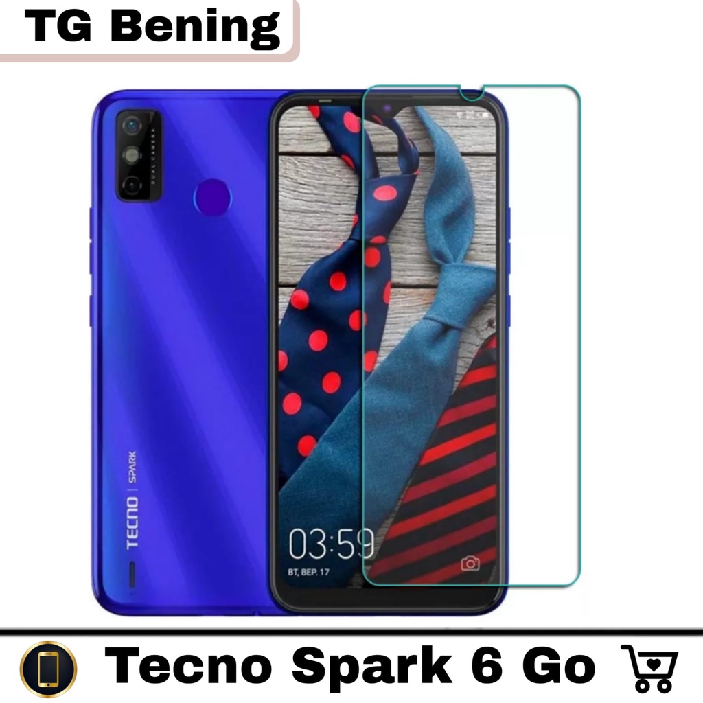 Promo Tempered Glass Tecno Spark 6 Go Anti Gores Layar Bening 9H screen protector