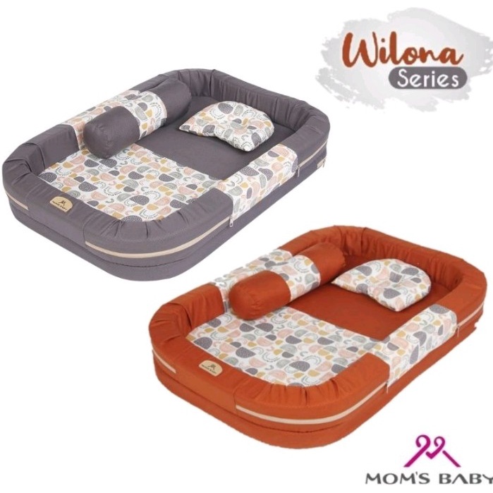 Moms Baby Kasur Bayi Kolam + Kelambu Wilona - Mbk4018 Kasur Rainbow