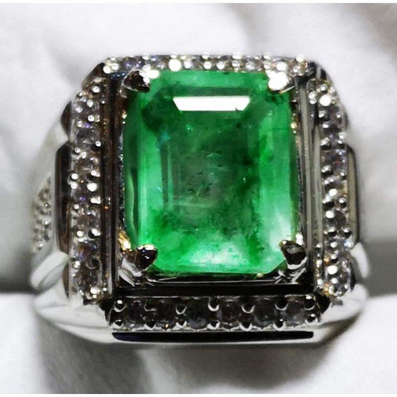 Batu permata natural zamrud colombia asli