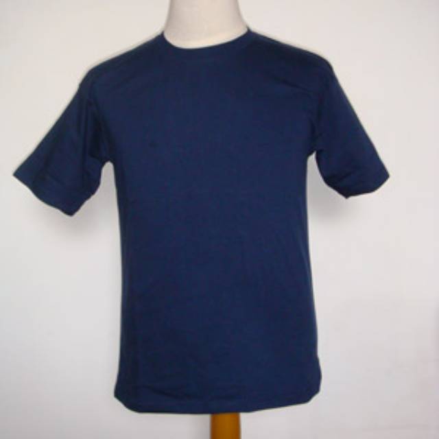  Kaos  polos  biru dongker 20s ukuran  XS XXXXL cotton 