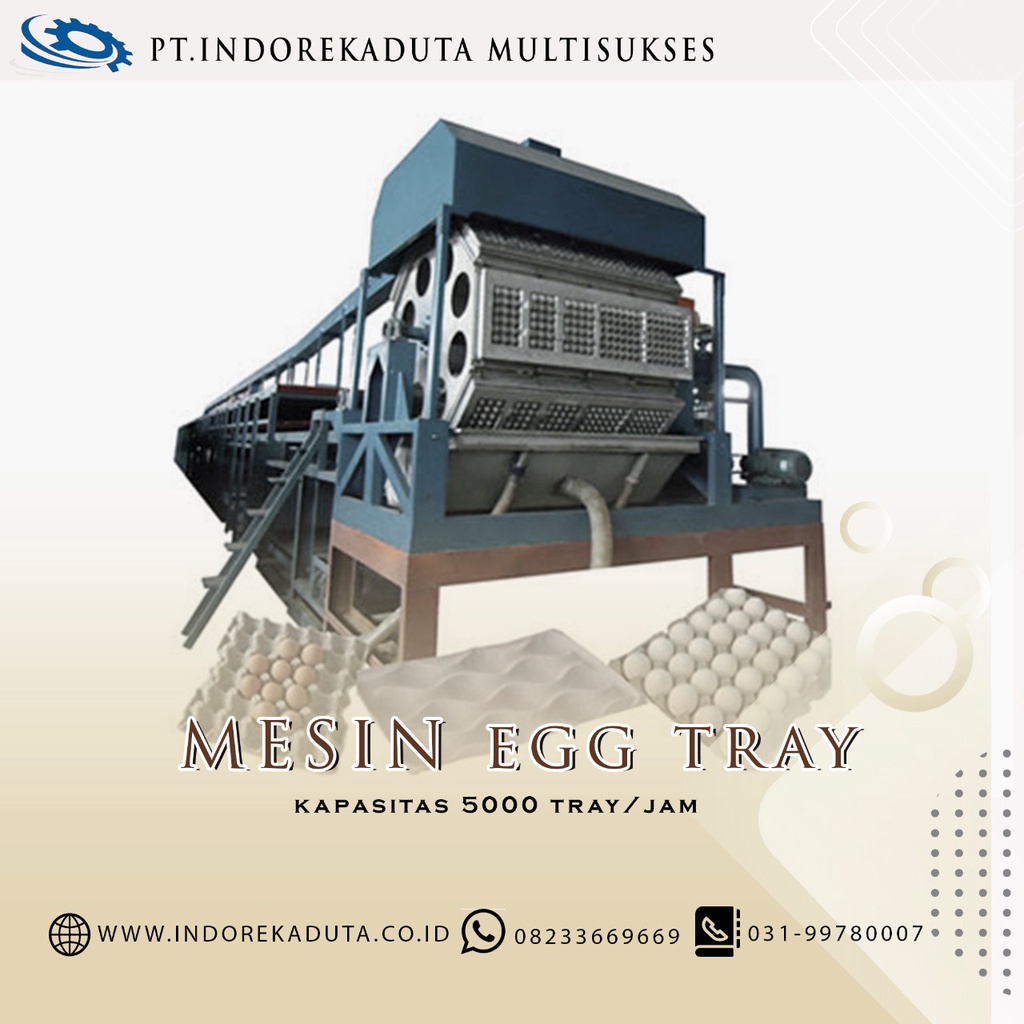 Mesin egg tray ET-050 include model tanpa pengering