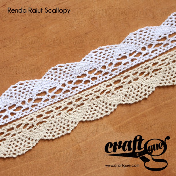 Renda Rajut Scallopy  (Roll)