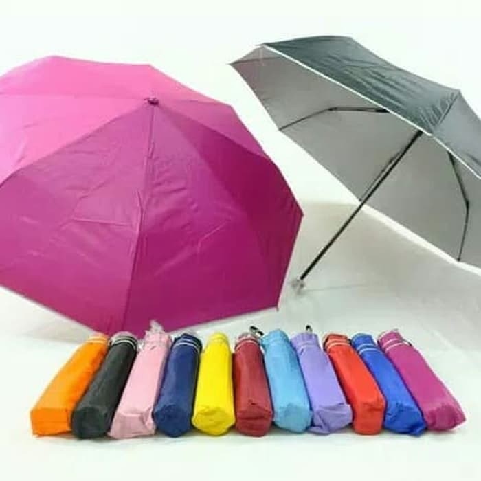 [promo] Payung Lipat Super Murah Kuat Kokoh Anti Angin Anti Uv ( Motif Dikirim Random )