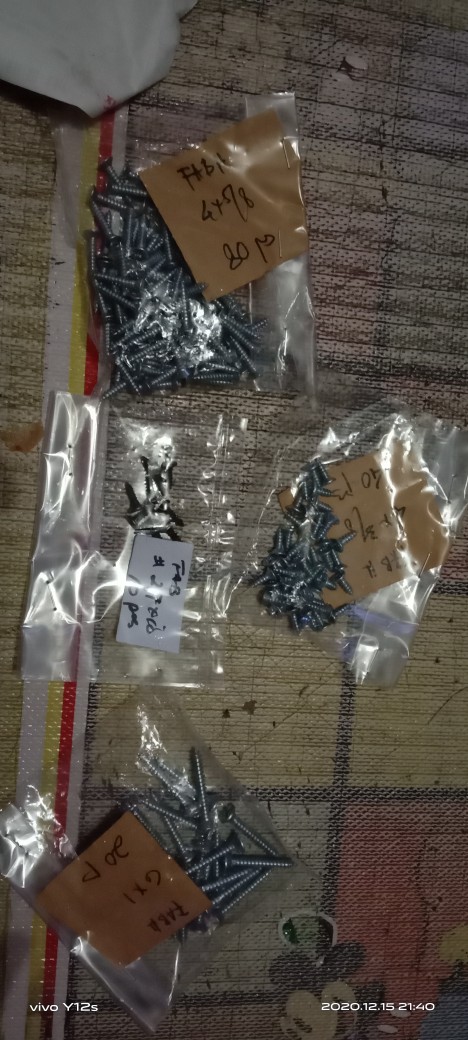 Sekrup Kayu Sekrup Bingkai Skrup Kecil M2.7 X 10 Mm - 10 Pcs