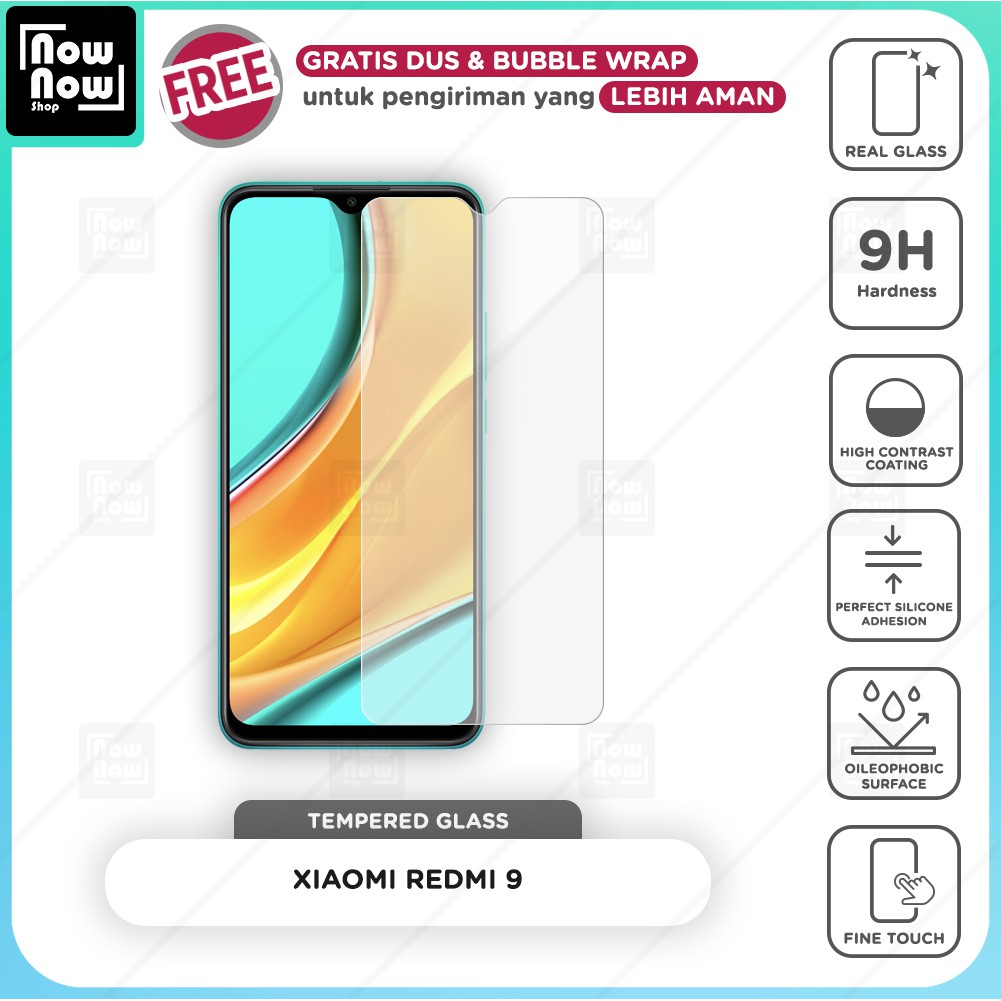 Tempered Glass Anti Gores Xiaomi Redmi 9 Screen Guard Protector 9H Kaca Temperglass