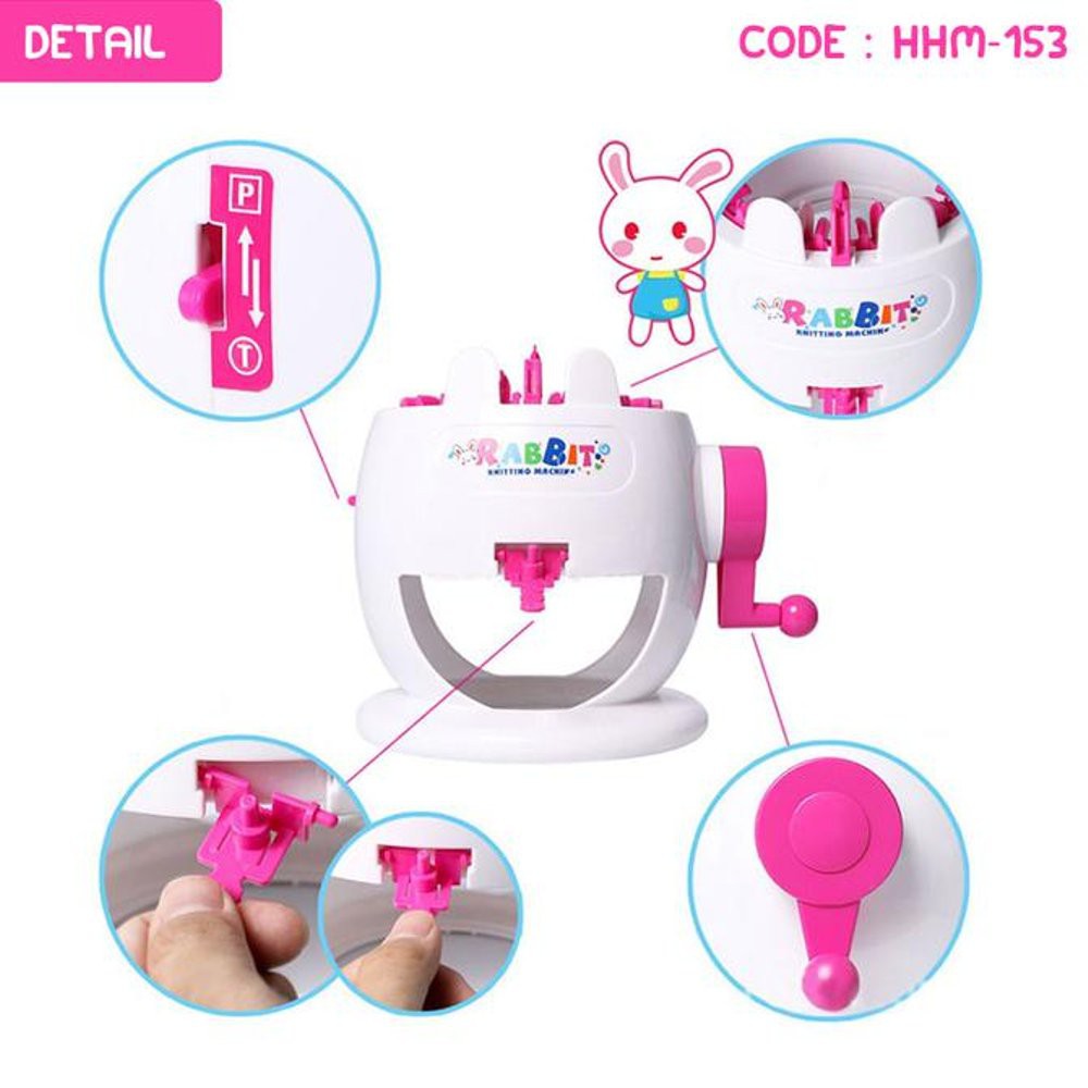 MAINAN RAJUT ANAK MESIN RAJUT MINI RABBIT KNITTING MACHINE HHL-153
