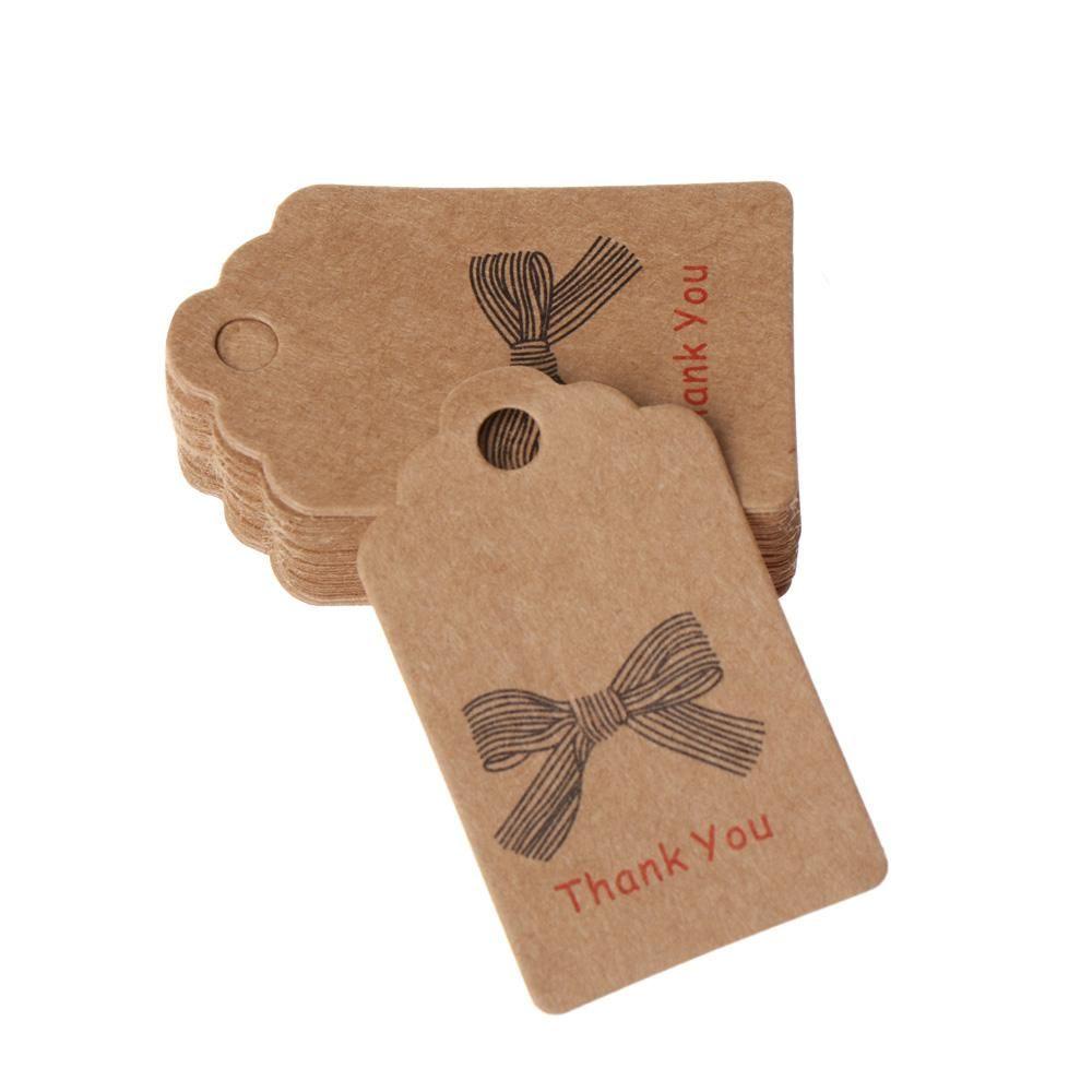 Suyo 100Pcs Tag Hadiah Tulisan Thank You Untuk Pesta Pernikahan