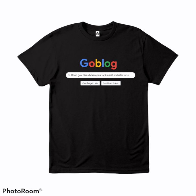 Kaos Baju Kata Unik GOBLOG GOOGLE LOGO Kaos Distro