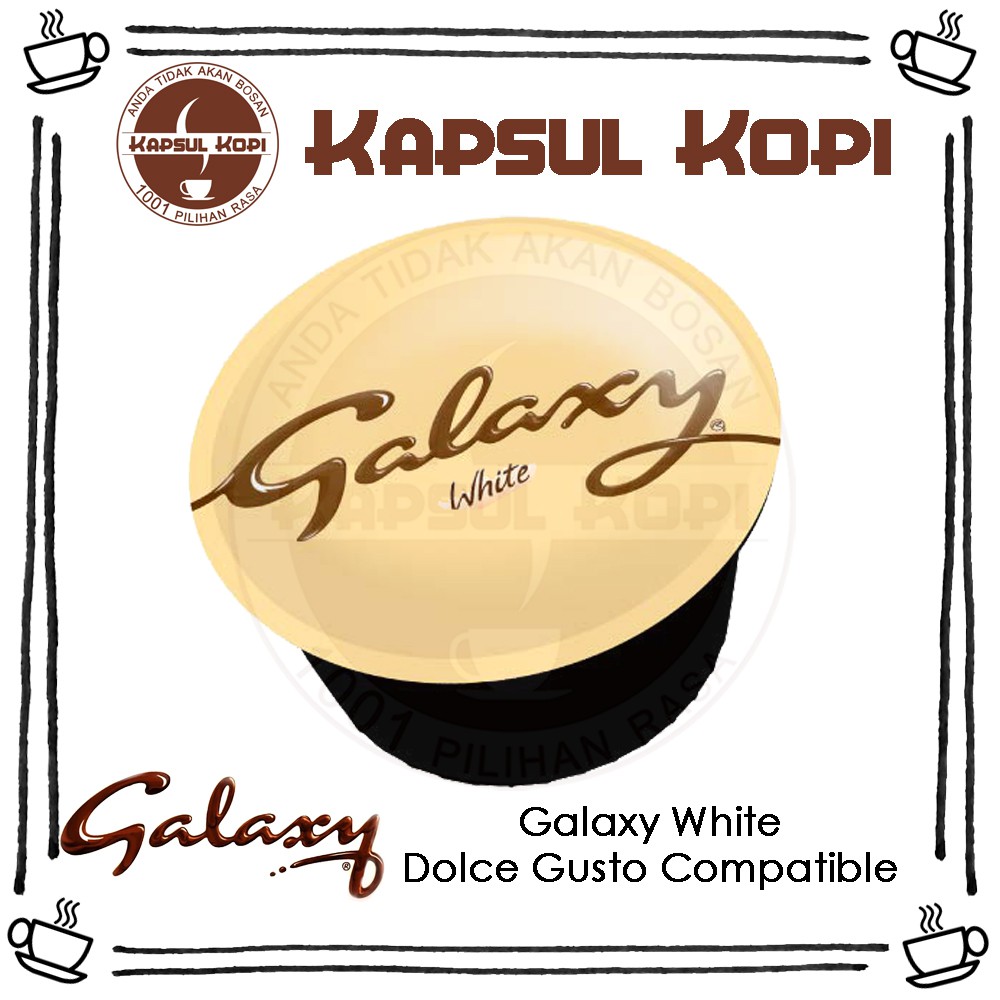 

Ecer Galaxy White Hot Chocolate Kapsul Kopi Nescafe Dolce Gusto Compatible