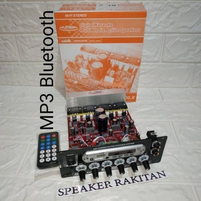 Kit Amplifier Speaker Active Digital Echo + Subwoofer + MP3 Bluetooth DMS-6000.X