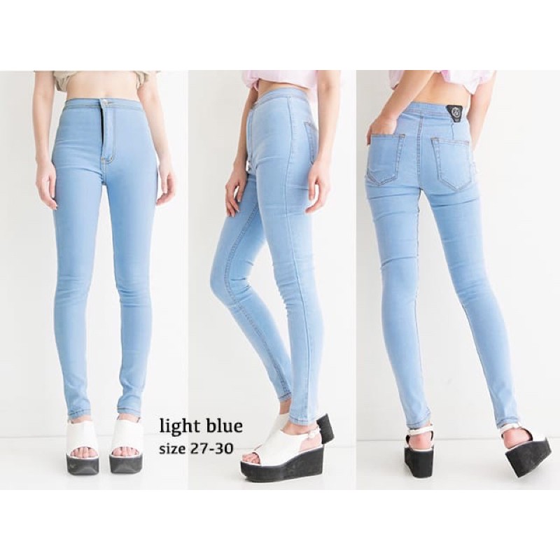 HW jeans Plain ( Polos ) BEST SELLER tebal HIGHWAIST JEANS WANITA. Celana jeans wanita highwaist