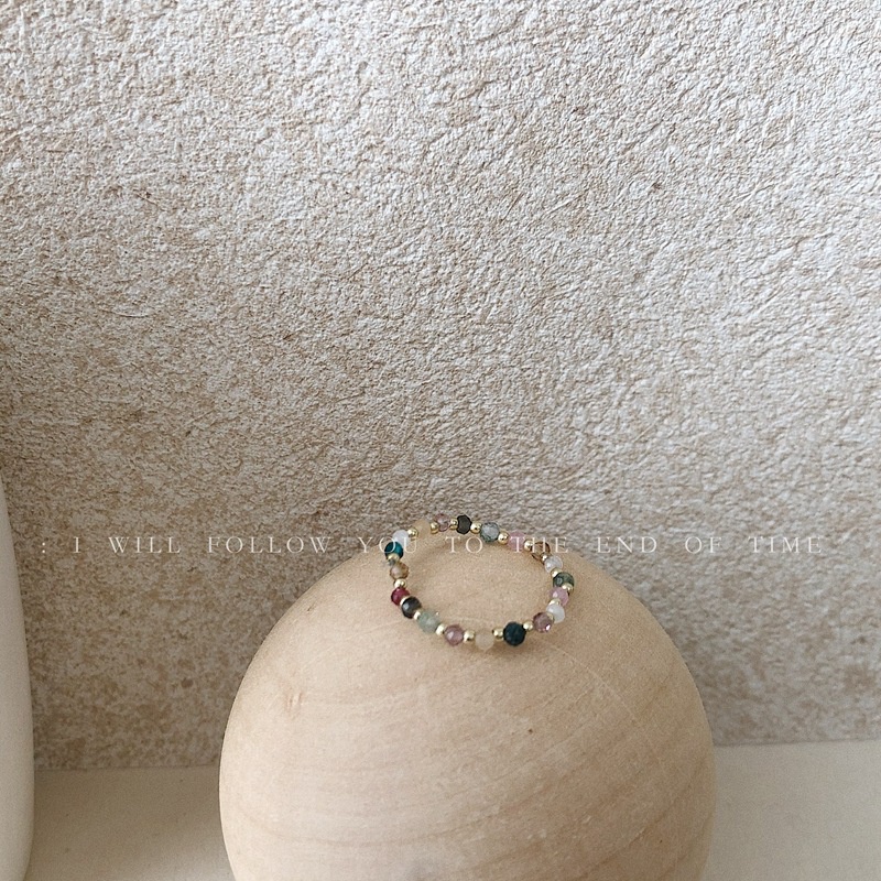 Cincin Manik-Manik Mutiara Imitasi Bahan Resin Warna-Warni Untuk Wanita