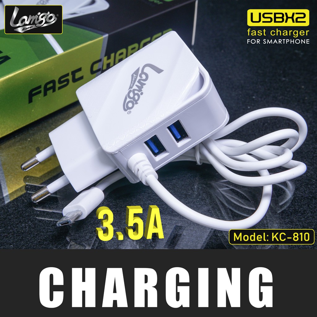 Tc Travel Charger Lamigo Original Kc-810 2Usb 3.5a