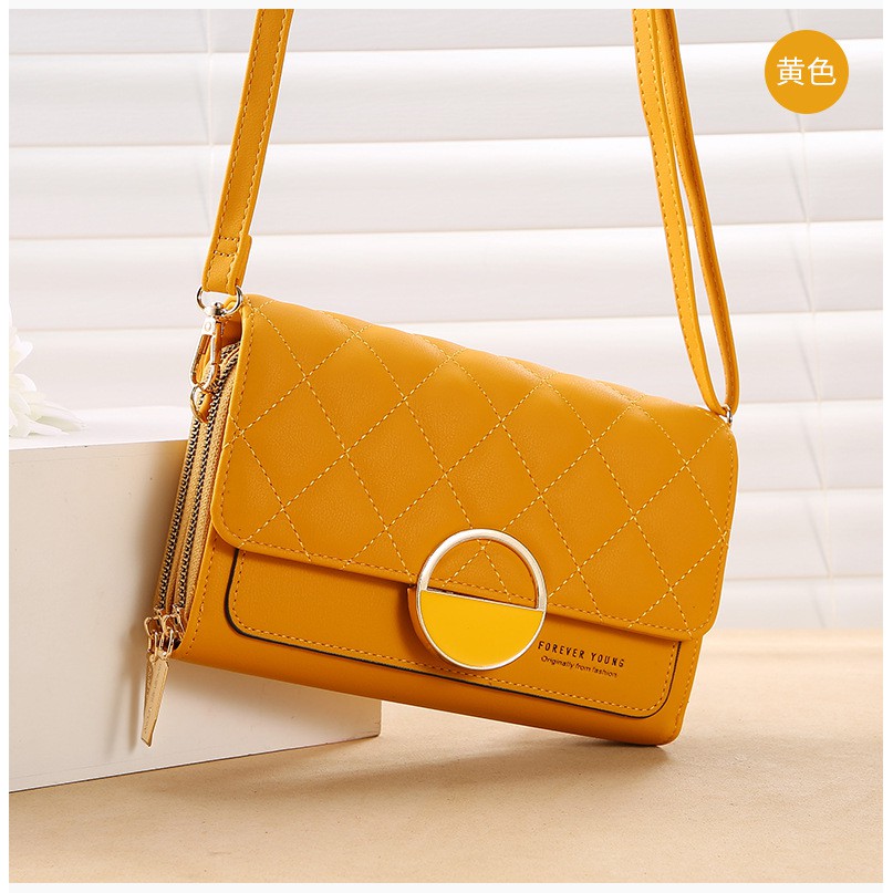 KhatinStore Tas Selempang Wanita Terbaru Import / Dompet HP Trendy / FOREVER YOUNG 4 IN 1 - KB351