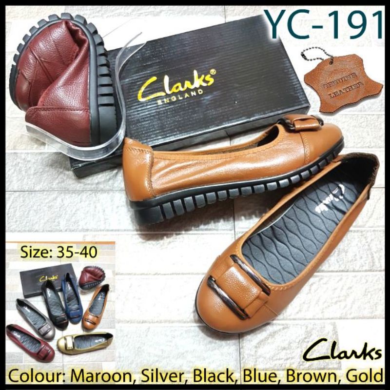 Clarks YC-191 Flat* *ORIGINAL KULIT ASLI 100%