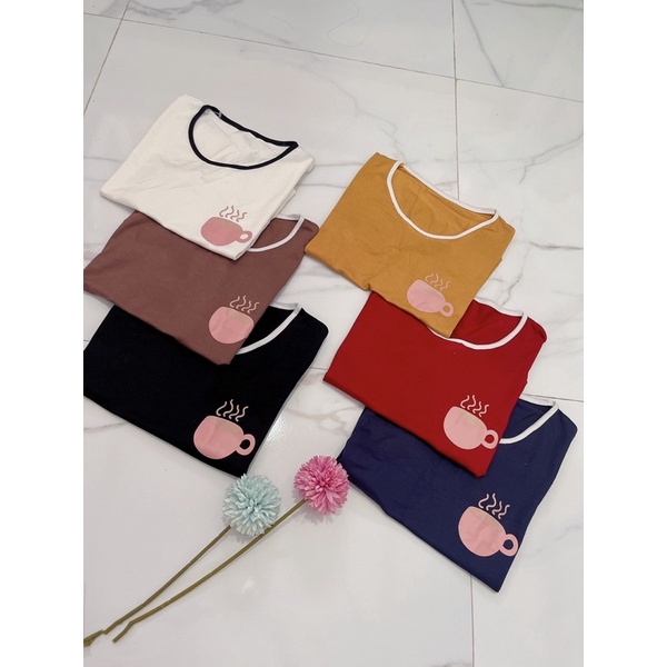 kaos crop list wanita murah , atasan croptop polos leher list logo cuptea wanita import murah