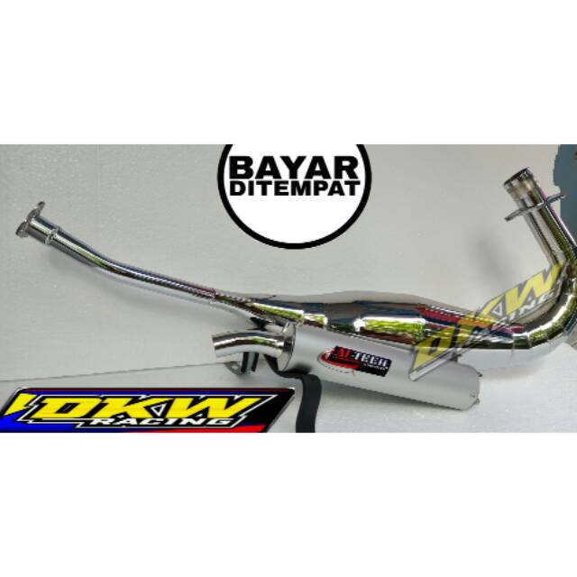 Knalpot aitech ninja RR R galvanis chroome