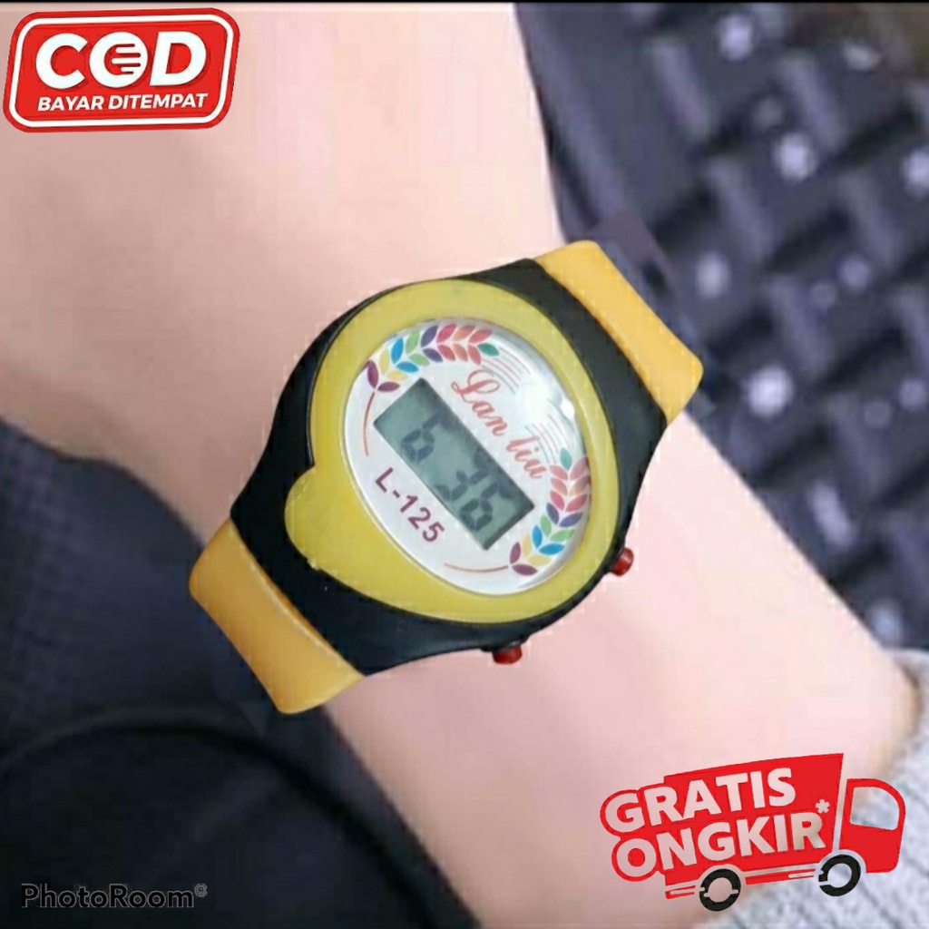 JAM TANGAN ANALOG CASUAL SIMPLE MINIMALIS KEREN UNISEX ANAK REMAJA COLOURFULL TALI KARET / BISA COD