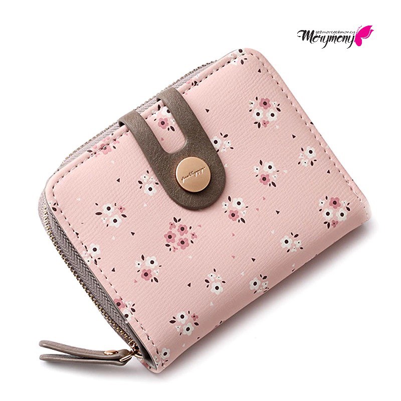 MORYMONY DOMPET STEFANY - Dompet Lipat Wanita Dompet Mini Kecil Kartu Koin Motif Bunga