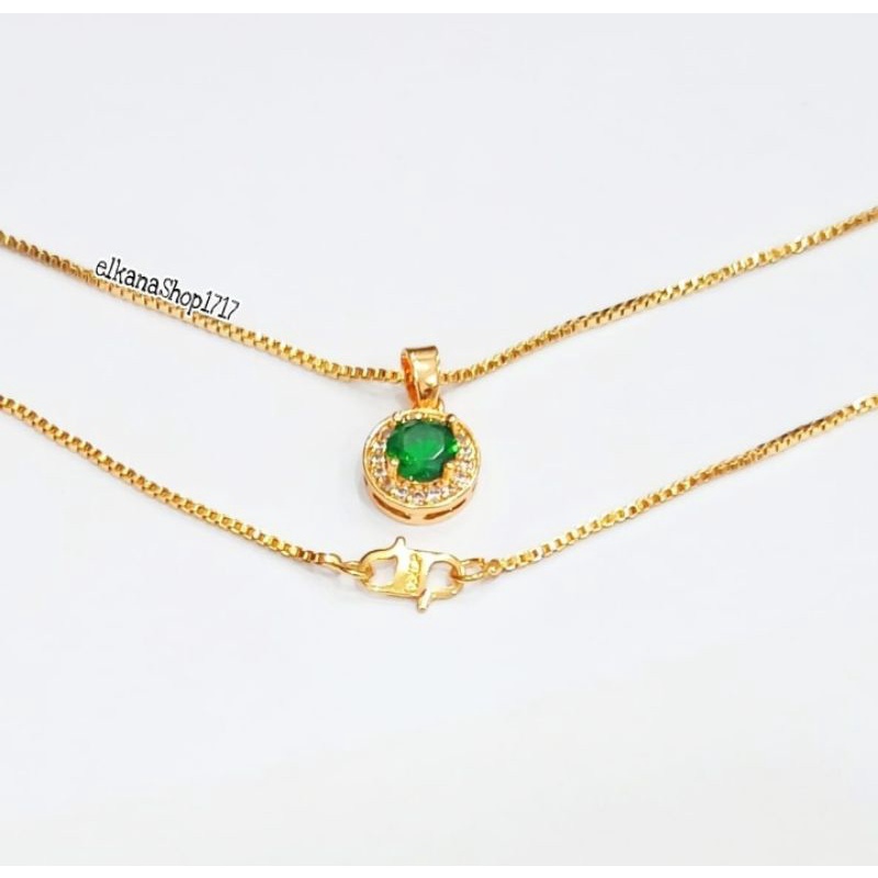 KALUNG LINGKAR PERMATA DIAMOND OLIVE GOLD LAPIS EMAS 18K ANTI KARAT