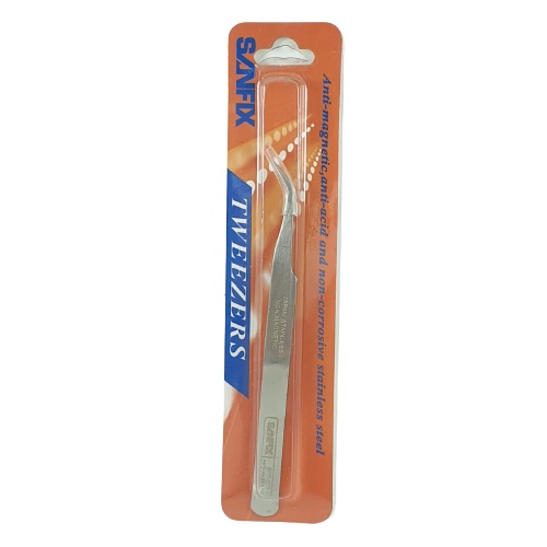 Pinset Sanfix 125mm Pencapit Bengkok 125 mm Tweezer ST15