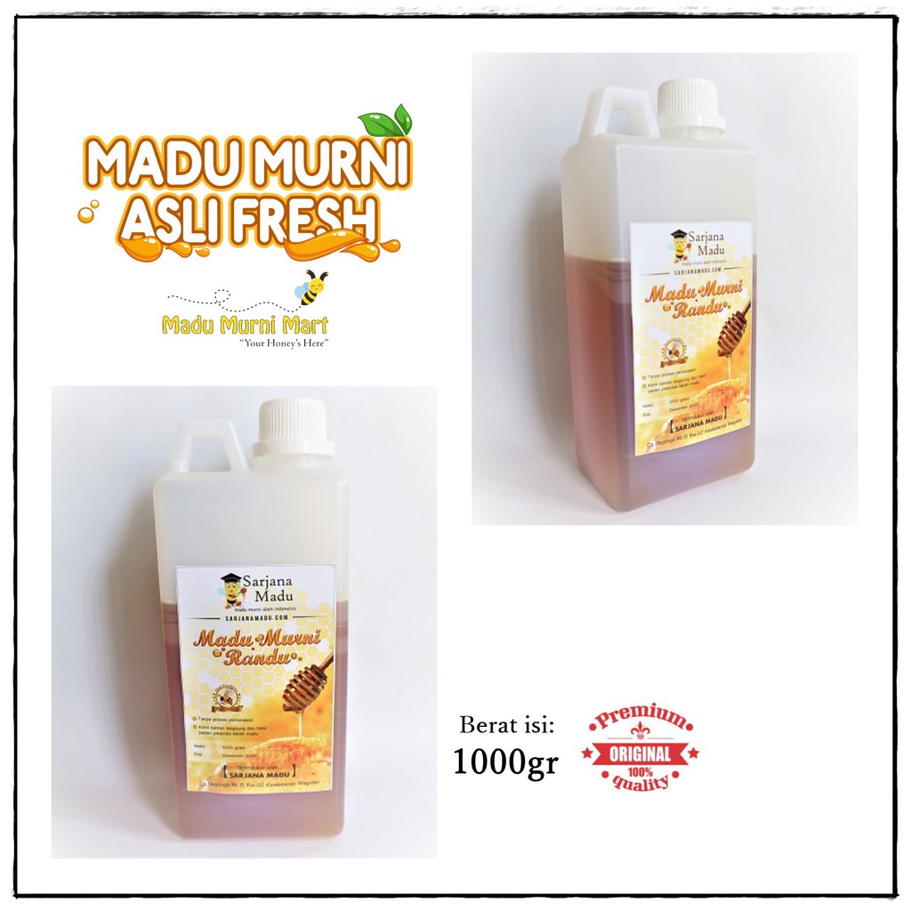 

Madu Murni Randu 100% Asli Fresh 1kg