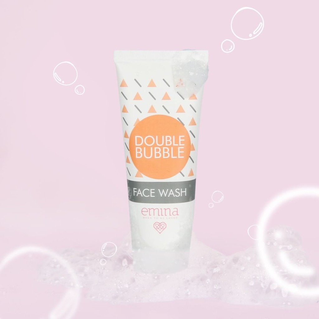 ❤ BELIA ❤ Emina Skin Buddy | Face Wash, Scrub 60ml Dot Burst, Double Bubble, Apricot Jam BPOM