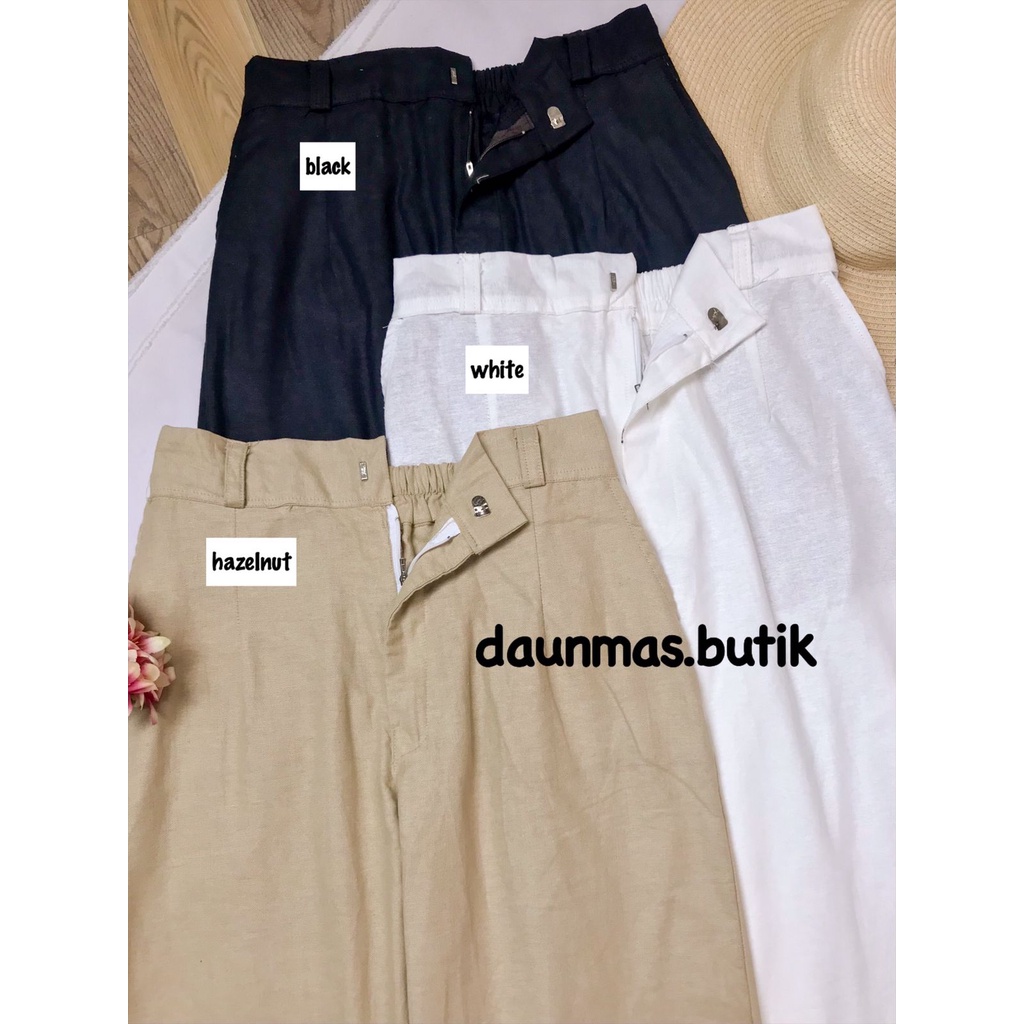 1KG MUAT 4PCS | WIDE LEG CULLOTES CELANA PANJANG HIGHWAIST LINEN HITS OOTD SELEBGRAM FASHION WANITA TERMURAH