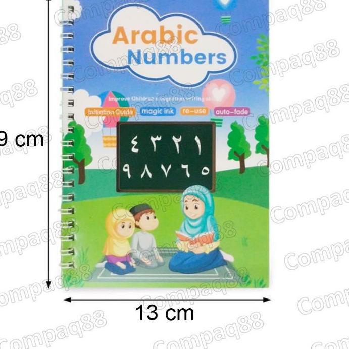 

Best! 1 Set 2 Buku Magic Pratice Book Hijaiyah & Arabic Numbers Buku Belajar Menulis Buku Magic 3D 시