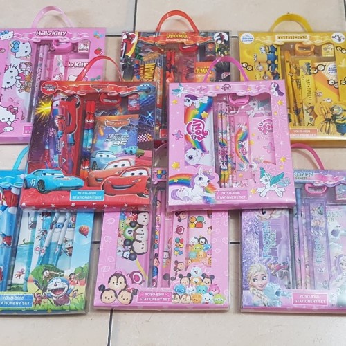 TOKO21GROSIR--Set Alat tulis Anak / Study Set Dompet YoYo 8006