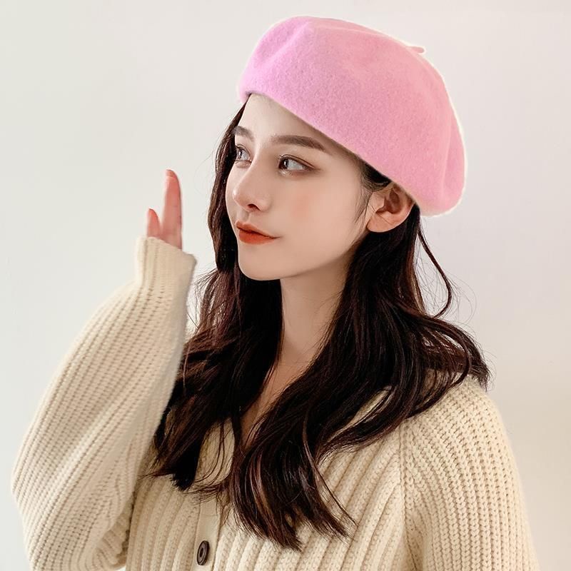 topi baret selebgram kupluk Beret Hat Topi Fashion Korea WINTER PELUKIS